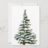 Baby shower met winterkerstbomen kaart (Achterkant)