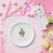 Baby shower met winterkerstbomen papieren bordje (Feest)