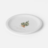 Baby shower met winterkerstbomen papieren bordje (Gekanteld)