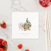 Baby shower met winterkerstbomen servet (Insitu)