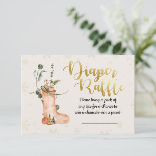 Baby shower met winterkerstmis kaart