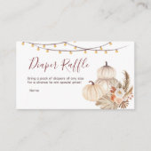 Baby shower met witte crème - luieraffle informatiekaartje (Voorkant)