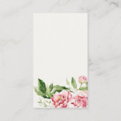 Baby shower met zachte blozen Pony Diaper Raffle Informatiekaartje (Achterkant)