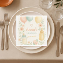 Baby shower met zachte Waterverf