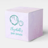 Baby Shower met Zeeschelpen Bedankdoosjes (Voorkant Zijde)