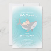 Baby shower met zoete haaien kaart (Voorkant)