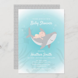 Baby shower met zoete haaien kaart