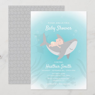 Baby shower met zoete haaien kaart