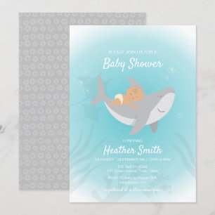 Baby shower met zoete haaien kaart