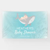 Baby shower met zoete haaien spandoek (Horizontaal)