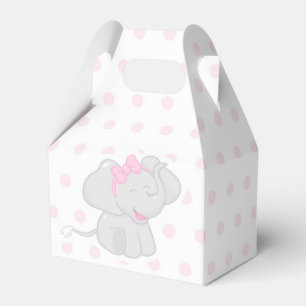 Baby shower met zoete roze doos bedankdoosjes