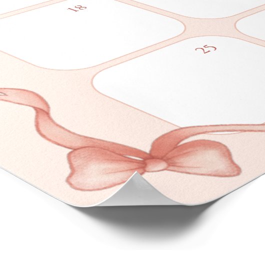 Baby shower met zoete roze lamp Vervaldatum Agenda Poster (Hoek)