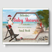 Baby shower met zomerkerst gastenboek (Voorkant)
