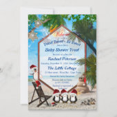 Baby shower met zomerkerst kaart (Voorkant)