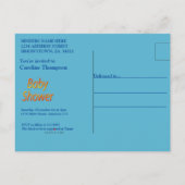 Baby shower met zomerkerst uitnodiging briefkaart (Achterkant)