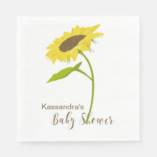 Baby shower met zonnebloem Lunch Napkin Servet