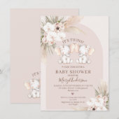 Baby shower met zonnebloemen met dubbele steek kaart (Voorkant / Achterkant)