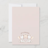 Baby shower met zonnebloemen met dubbele steek kaart (Achterkant)