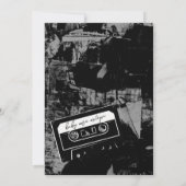 Baby shower met zwarte en goudhap kaart (Achterkant)