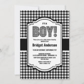 Baby shower met zwarte en witte buffels kaart (Voorkant)