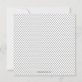 Baby shower met zwarte en witte pooldots kaart (Achterkant)
