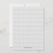 Baby shower met zwarte en witte pooldots kaart (Achterkant)