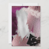 Baby Shower | MetaalGold Cassis Plum Abstract Kaart (Achterkant)