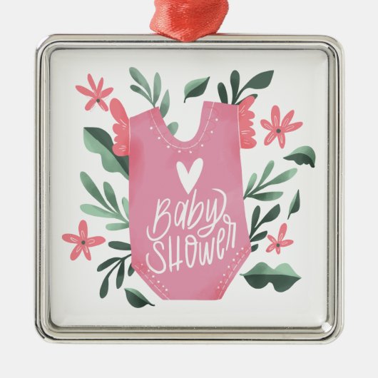 Baby shower metalen ornament (Voorkant)