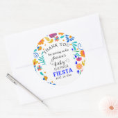 Baby shower Mexicaans Fiesta Bloemen Ronde Sticker (Envelop)