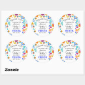 Baby shower Mexicaans Fiesta Bloemen Ronde Sticker (Vel)