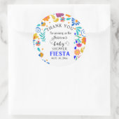 Baby shower Mexicaans Fiesta Bloemen Ronde Sticker (Tas)