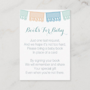 Baby shower Mexican Fiesta Matching Breng een boek Informatiekaartje
