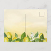 Baby shower Middellandse Zee-Lemon Blossom Briefkaart (Achterkant)