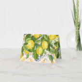 Baby shower Middellandse Zee Lemon Main Squeeze Bedankkaart (Achterkant)