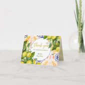 Baby shower Middellandse Zee Lemon Main Squeeze Bedankkaart (Voorkant)