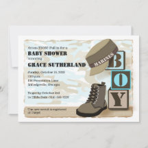 Baby shower militaire jongen