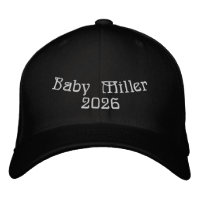 Baby Shower Miller 2026 Zwarte Jeugd Flexfit Wol