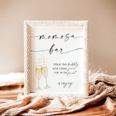Baby shower Mimosa Bar Sign, Momosa Bar Sign Poster