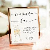 Baby shower Mimosa Bar Sign, Momosa Bar Sign Poster
