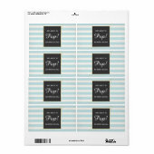 Baby shower Mini Champagne Label Boy (Full Sheet)