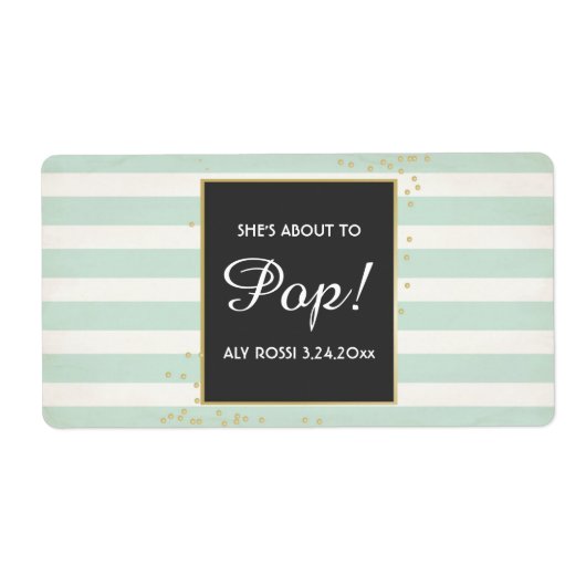 Baby shower Mini Champagne Label Boy Girl (Voorkant)