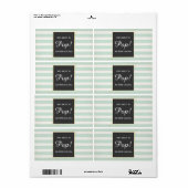 Baby shower Mini Champagne Label Boy Girl (Full Sheet)