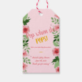 Baby shower mini champagne label cadeaulabel (Voorkant)