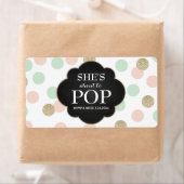 Baby shower Mini Champagne Label Genderneutraal (Insitu)