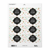 Baby shower Mini Champagne Label Genderneutraal (Full Sheet)