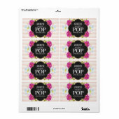 Baby shower Mini Champagne Label Girl (Full Sheet)