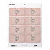 Baby shower Mini Champagne Label Winter Pink (Full Sheet)