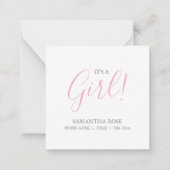 Baby shower Mini Hartelijk dank Notitiekaartje (Achterkant)