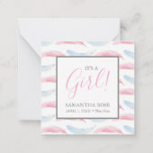 Baby shower Mini Hartelijk dank Notitiekaartje (Achterkant)