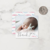 Baby shower Mini Hartelijk dank Notitiekaartje (Voorkant / Achterkant in situ)